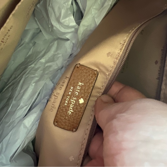 NEW WITH TAGS Kate spade pebbled leather shoulder bag brown hobo Kat - Picture 8 of 8